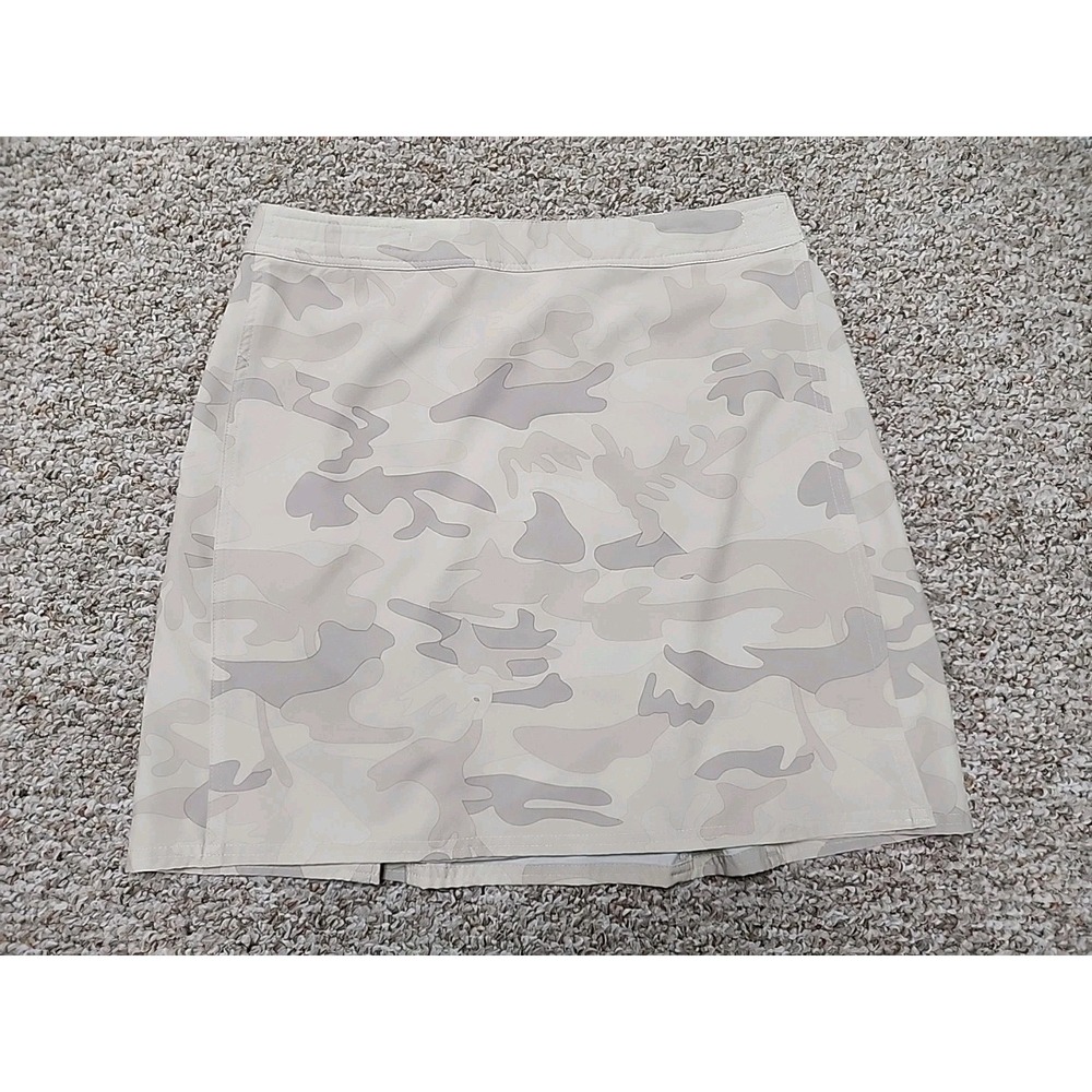 Rip Skirt Women's Beige Camo Geometric Hawaiian Adjustable Wrap Skirt L 34x19